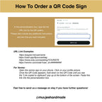 Gold Glass Scan To Bless QR Sign