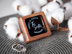 Square Double Ring Box with Glass Lid