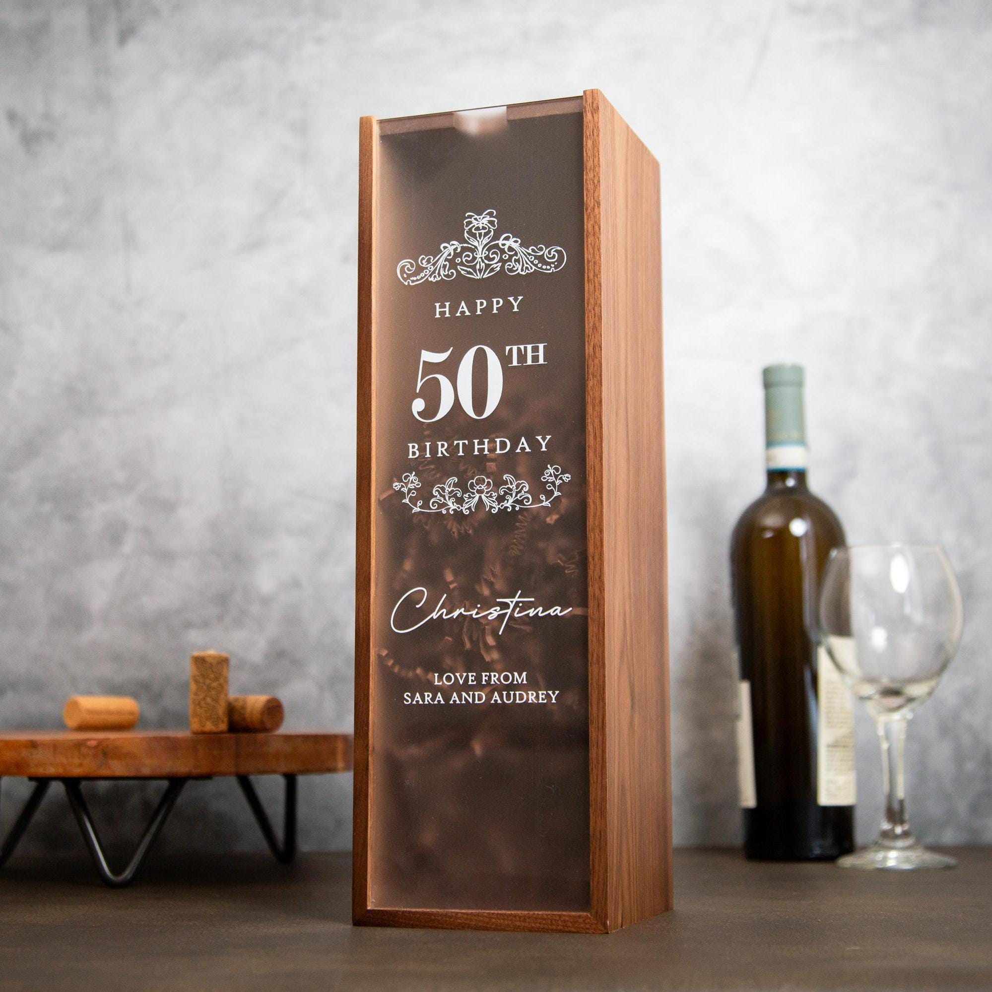 Acrylic Lid Wine Box - Custom Wooden Wine & Champagne Gift Box