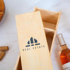Wood Wine Box - Custom Printed Wine or Champagne Gift Box
