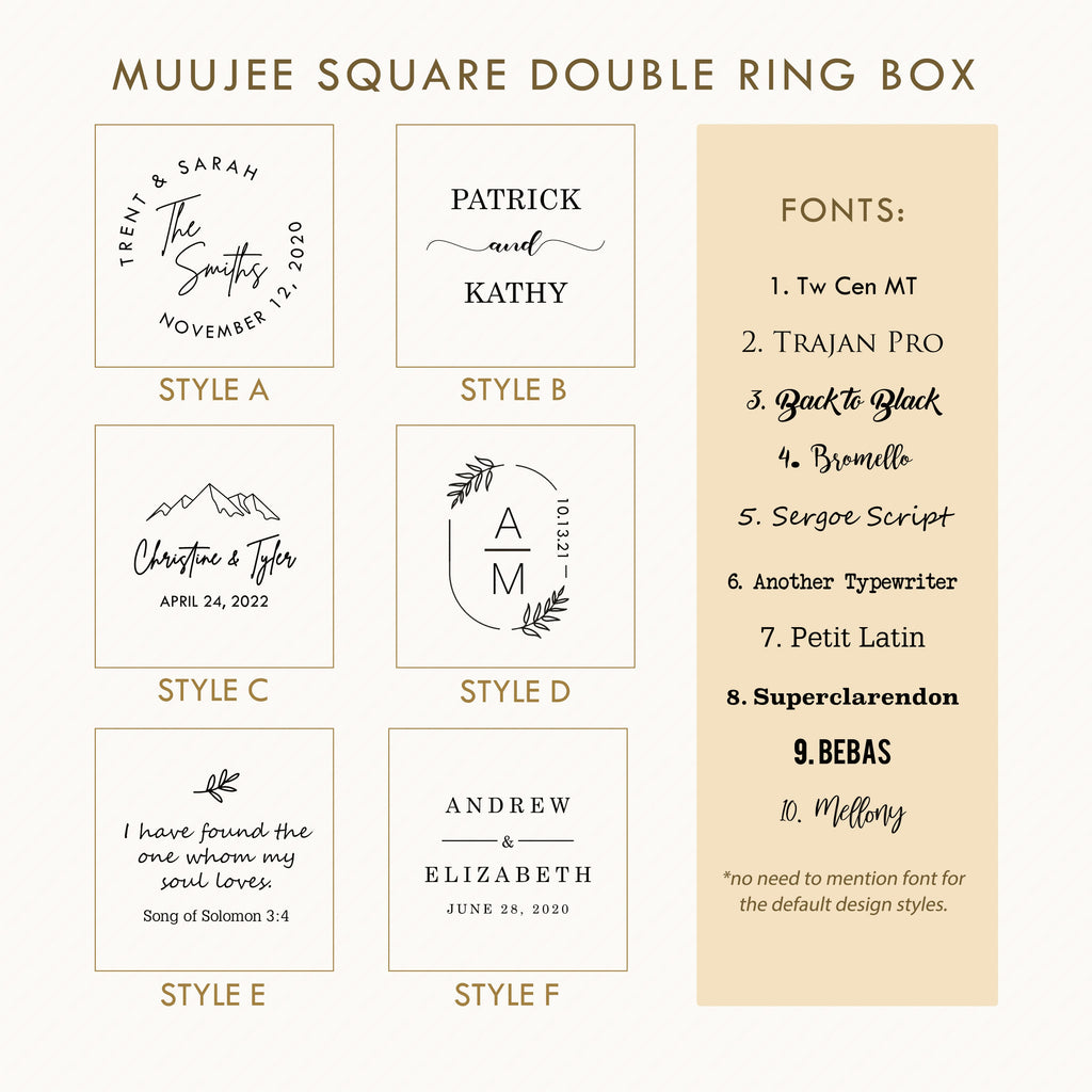 Square Double Ring Box