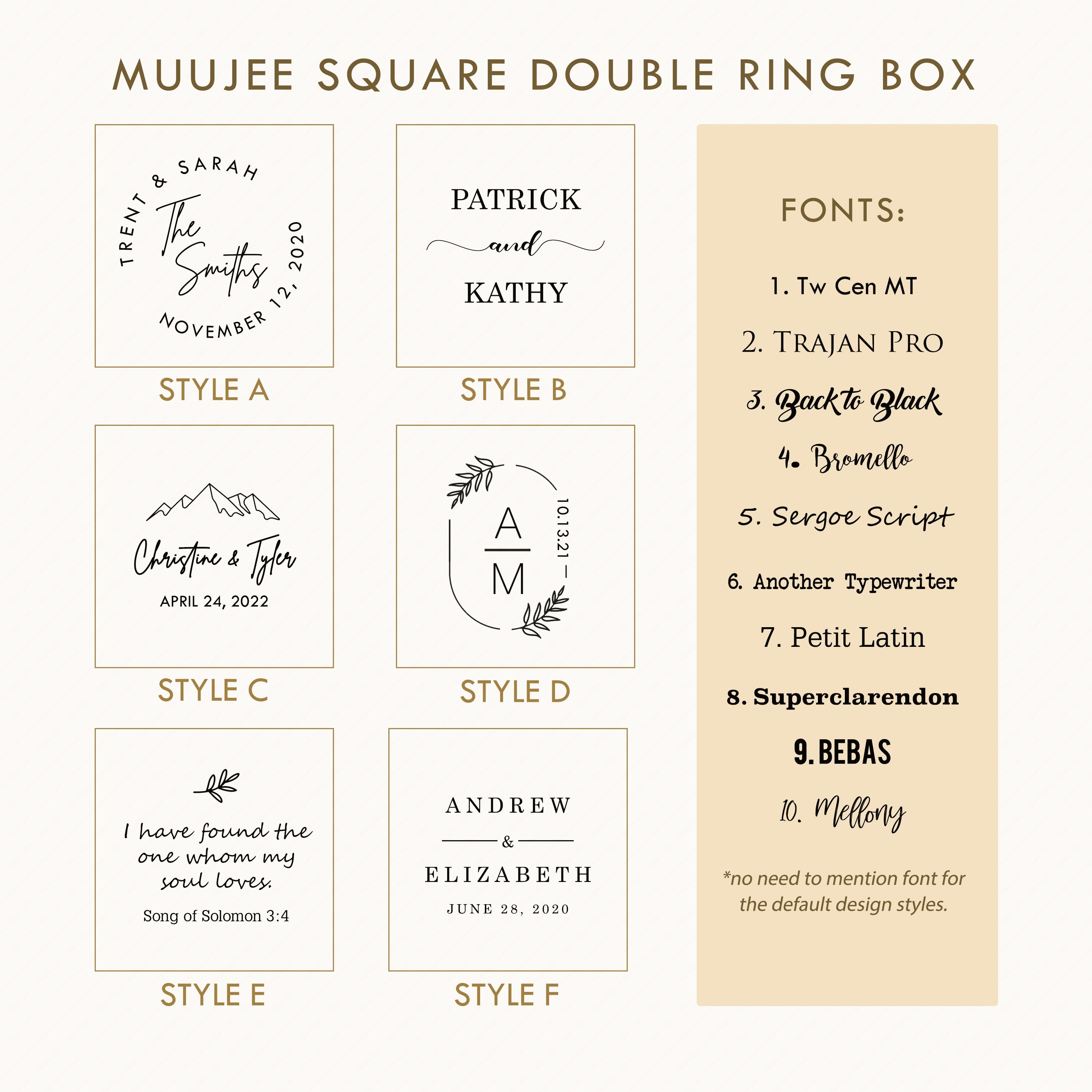 Square Double Ring Box