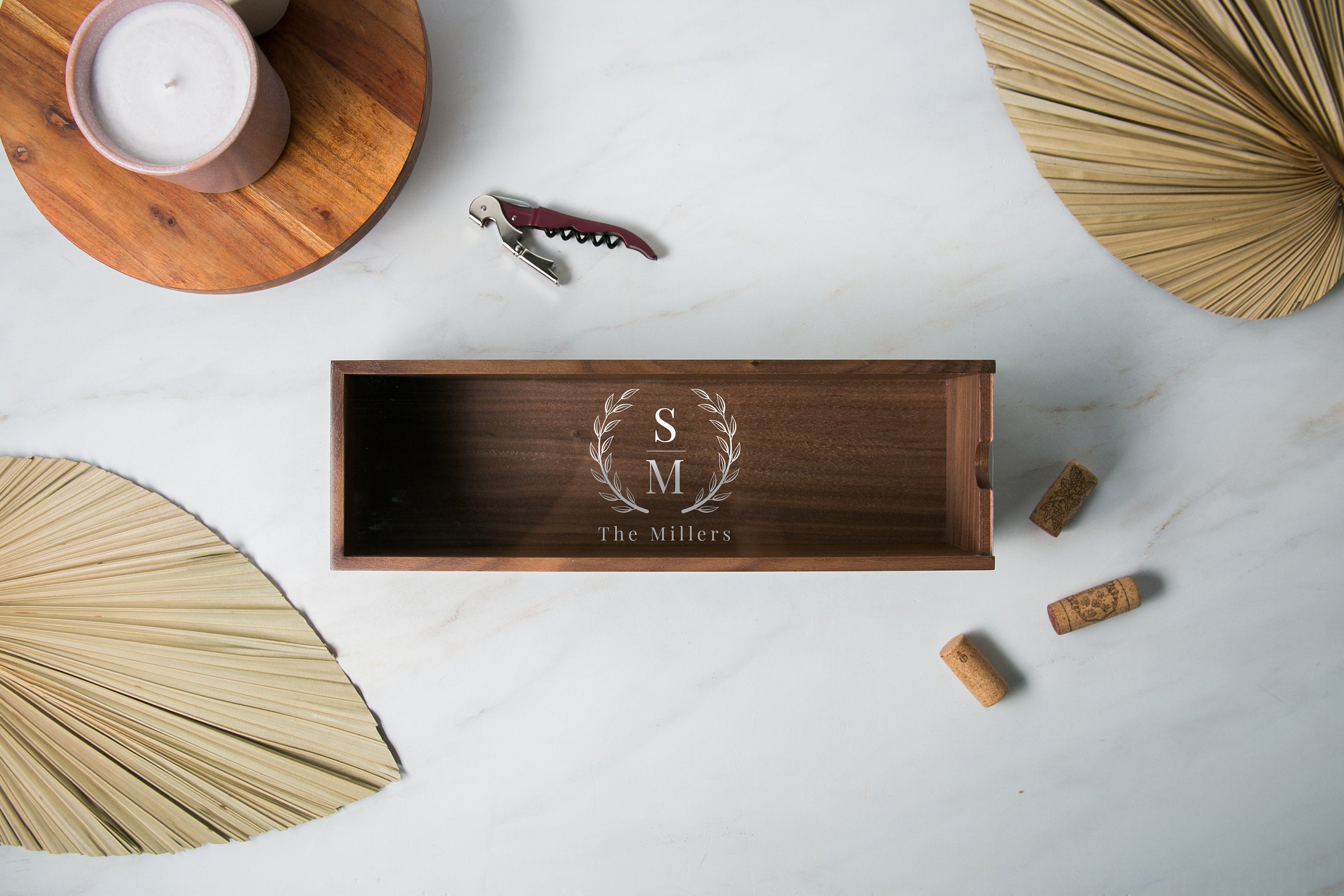 Acrylic Lid Wine Box (Design 8)