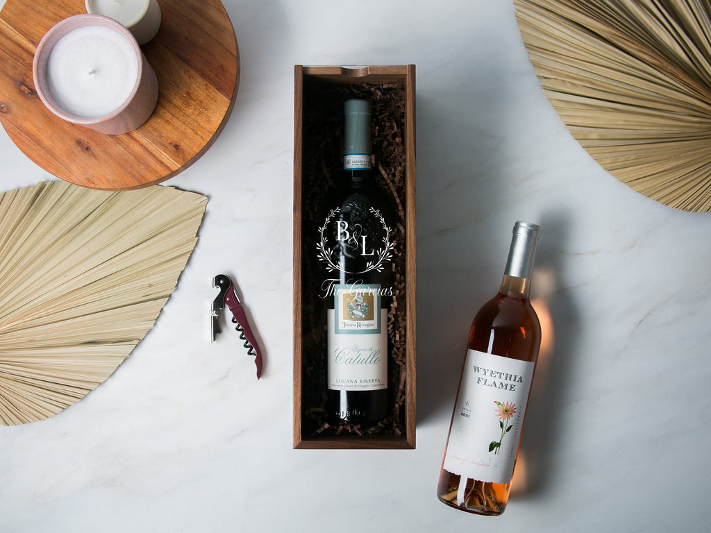 Acrylic Lid Wine Box (Design 6)