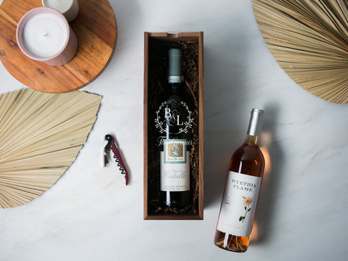 Acrylic Lid Wine Box (Design 6)