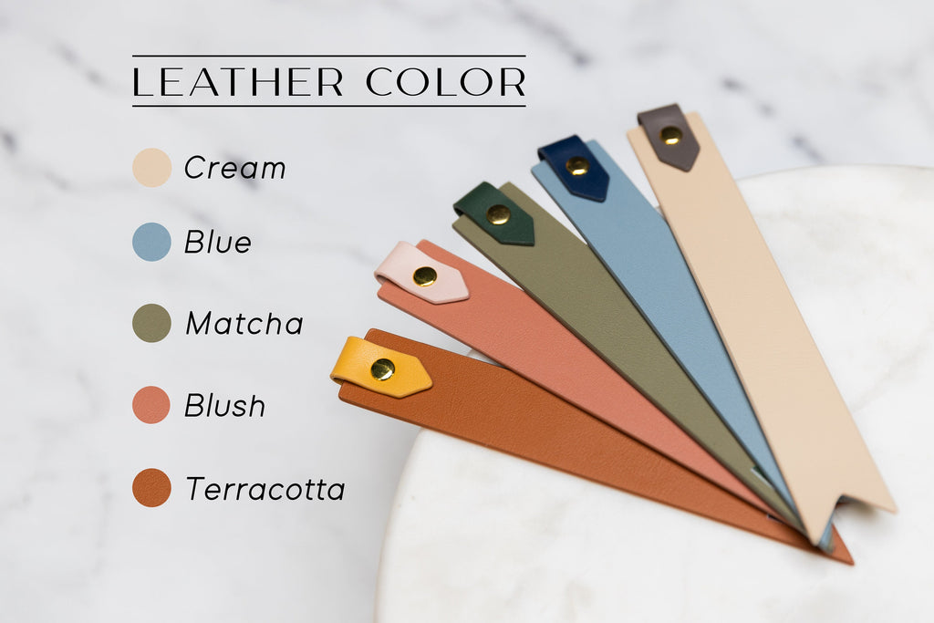 Personalized Leather Bookmark w/ Loop (Design 3)