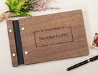 Engraved Premium Wood Guest Book