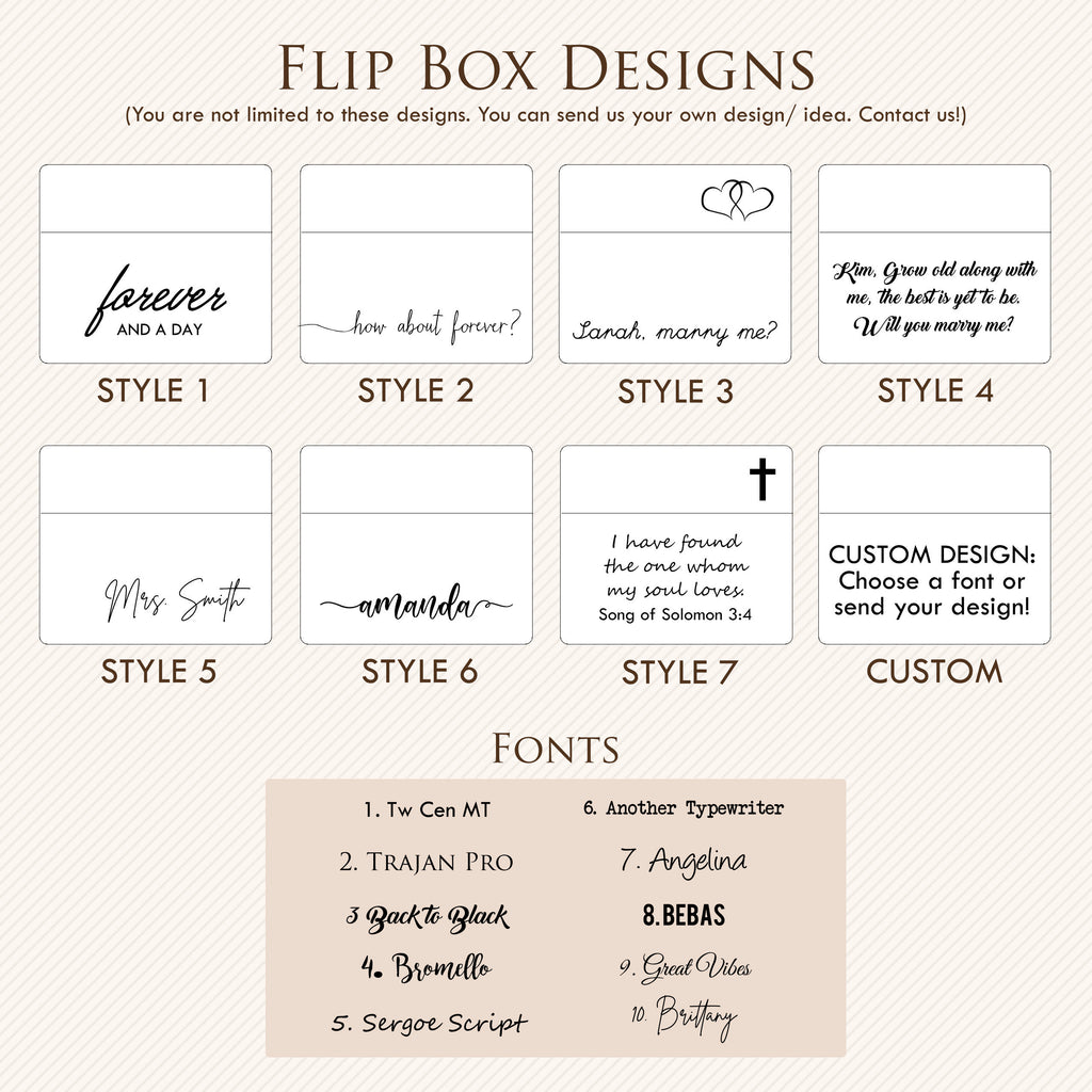 Flip Wood Ring Box
