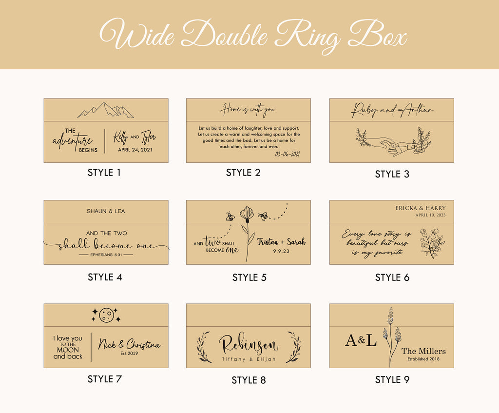 Wide Double Ring Box
