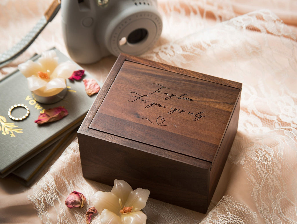 Custom Engraved Polaroid Instax Photo Box – Boudoir Gift for Groom & Bride
