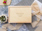 Personalized 4x6 Maple Wood Photo Memory Box – Wedding Day Gift