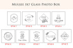 5x7" Gold Glass Photo Box