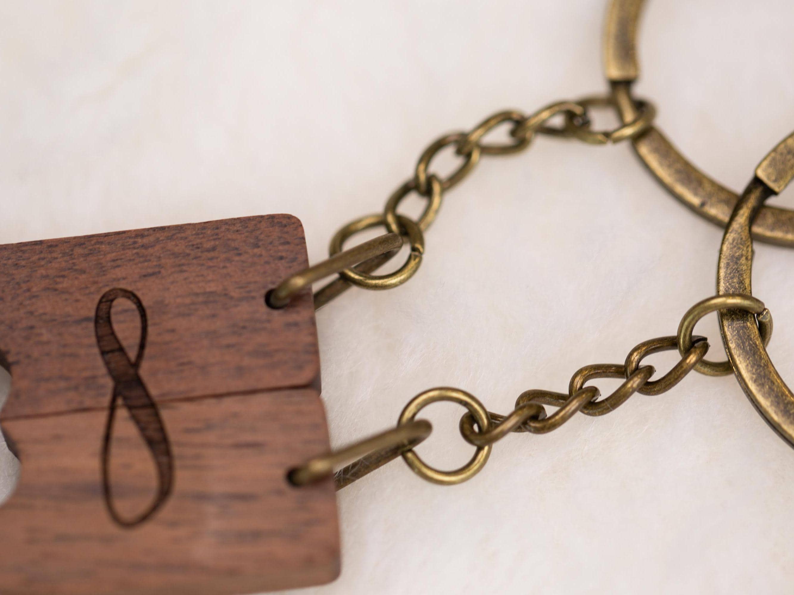 Engraved Heart Keychain Sets - Forever And Always Matching Set