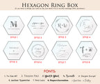Hexagon Wood Ring Box