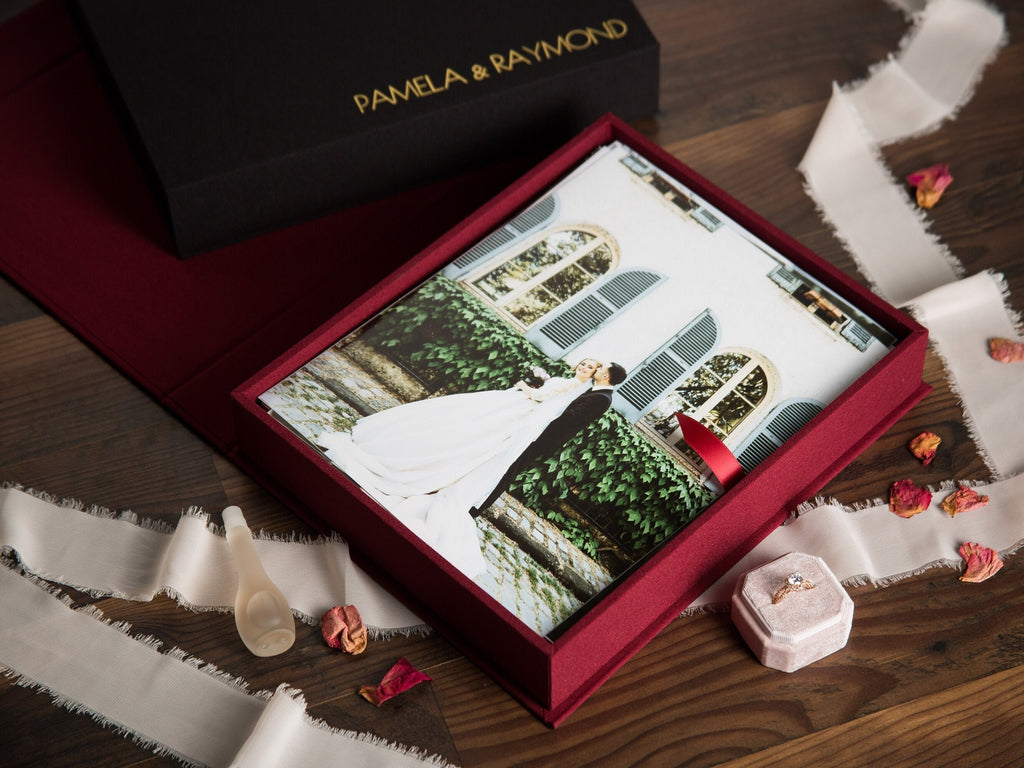8x10 Embossed Linen Photo Box