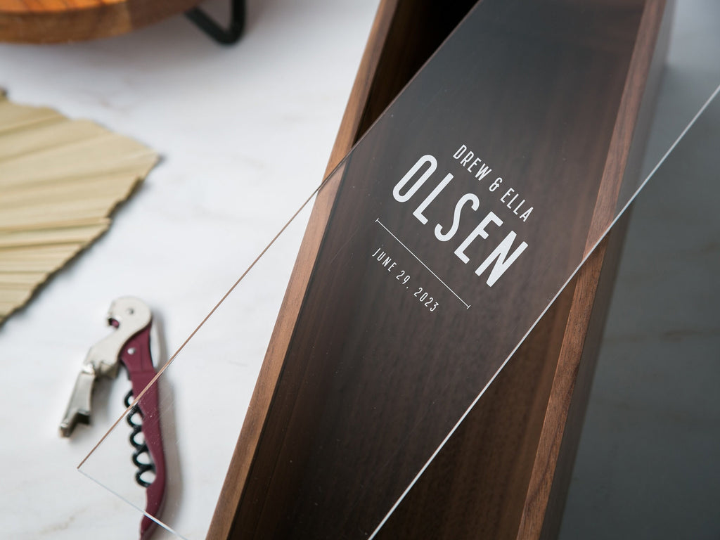 Acrylic Lid Wine Box (Design 3)