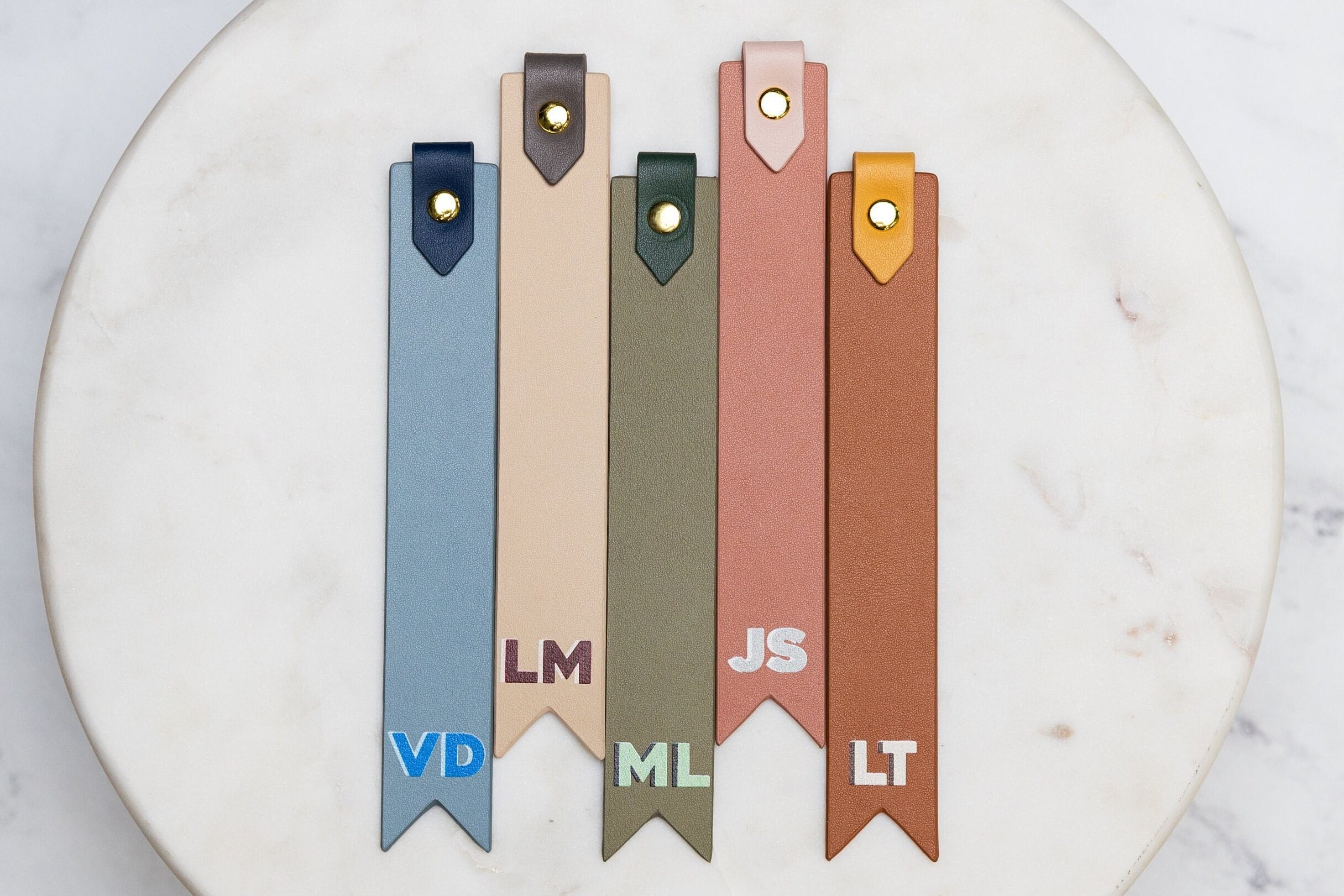 Personalized Leather Bookmark w/ Loop (Design 1)