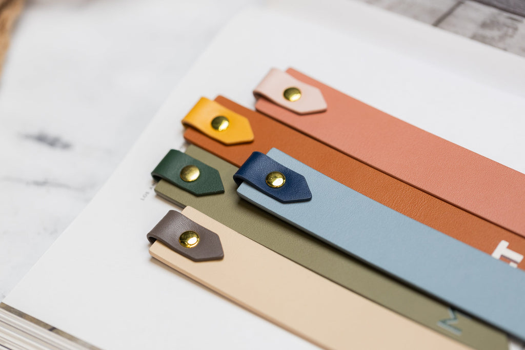 Personalized Leather Bookmark w/ Loop (Design 1)