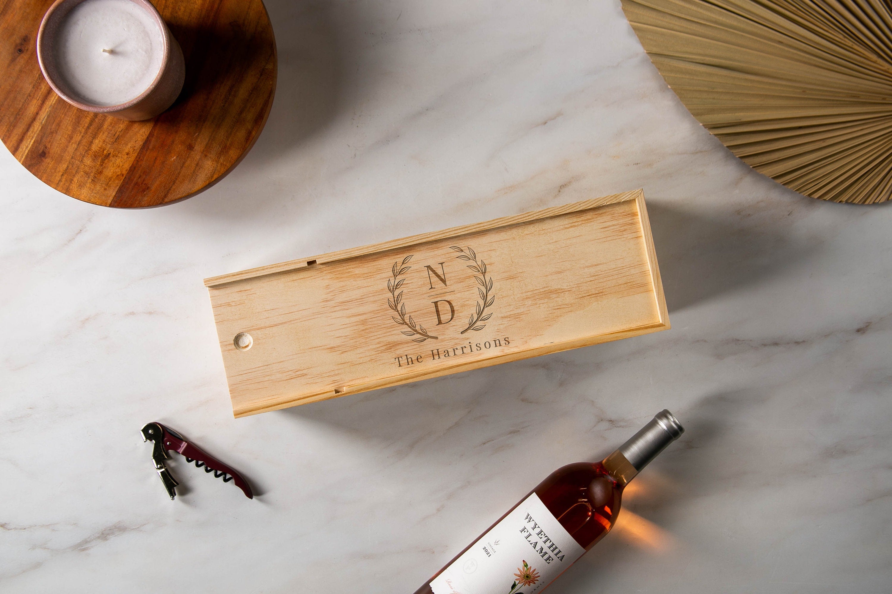 Wood Wine Box (Design 8)