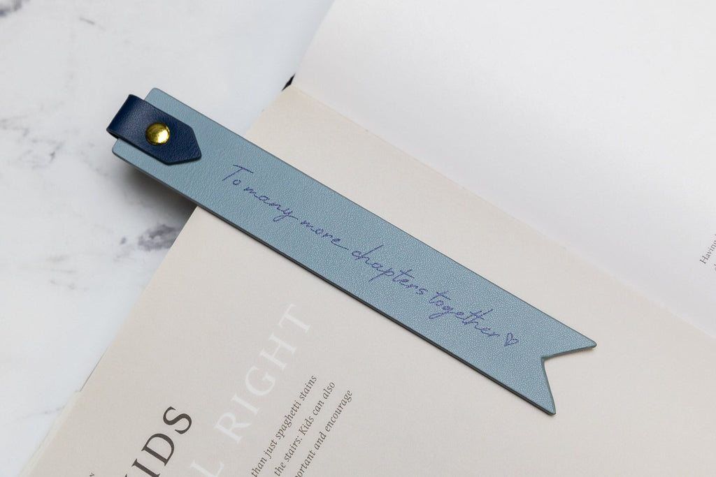 Personalized Leather Bookmark w/ Loop (Design 2)