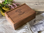 Custom Engraved 4x6 Wood Photo Memory Box – Wedding Photo Box Gift