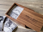 Custom Engraved 4x6 Wood Photo Memory Box – Wedding Photo Box Gift