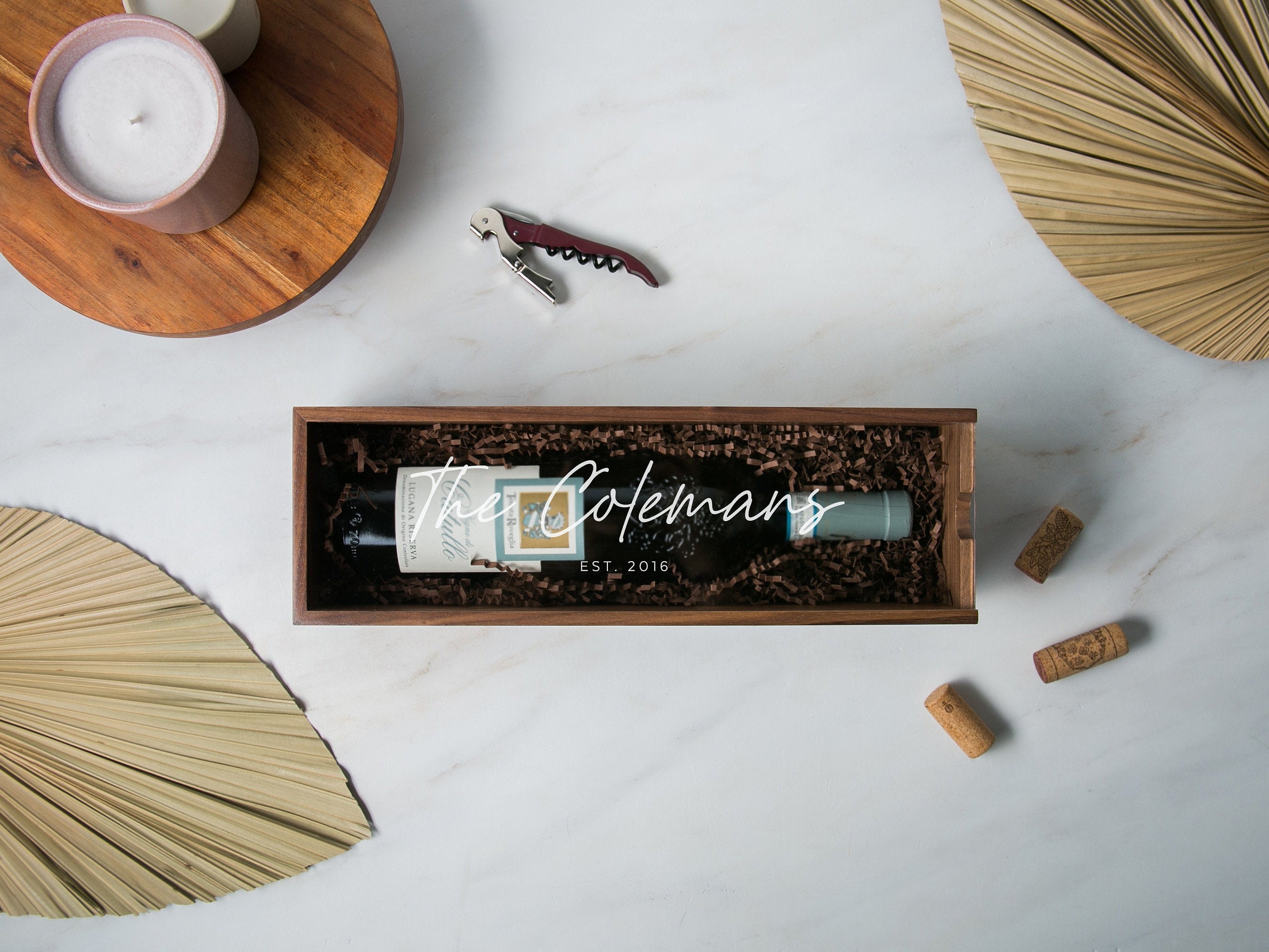 Acrylic Lid Wine Box (Design 11)