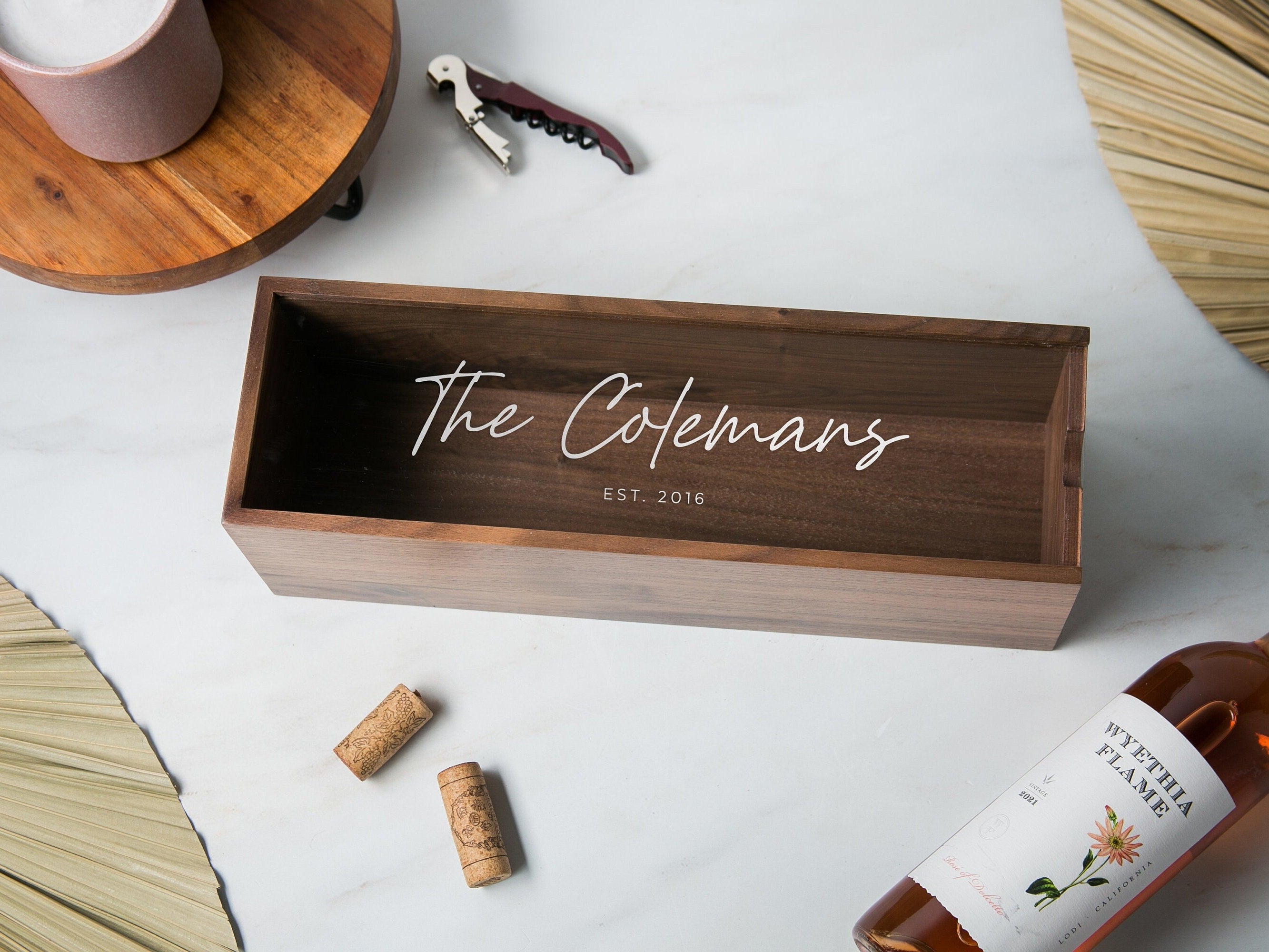 Acrylic Lid Wine Box (Design 11)