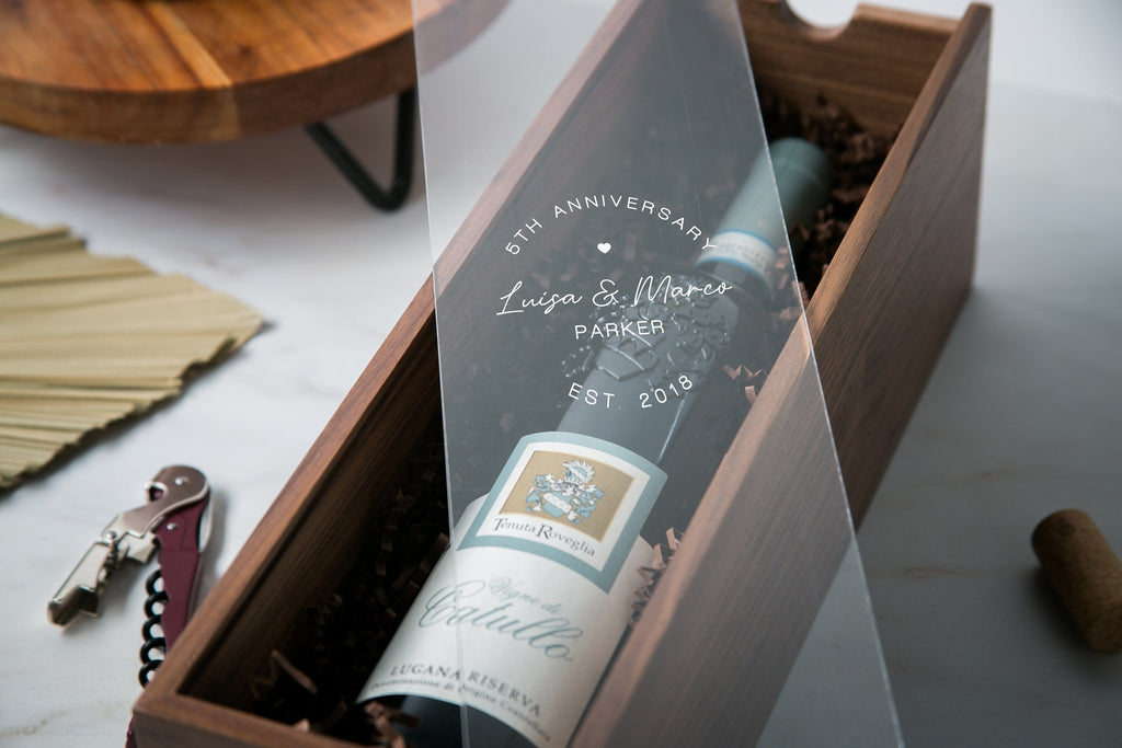 Acrylic Lid Wine Box (Design 5)