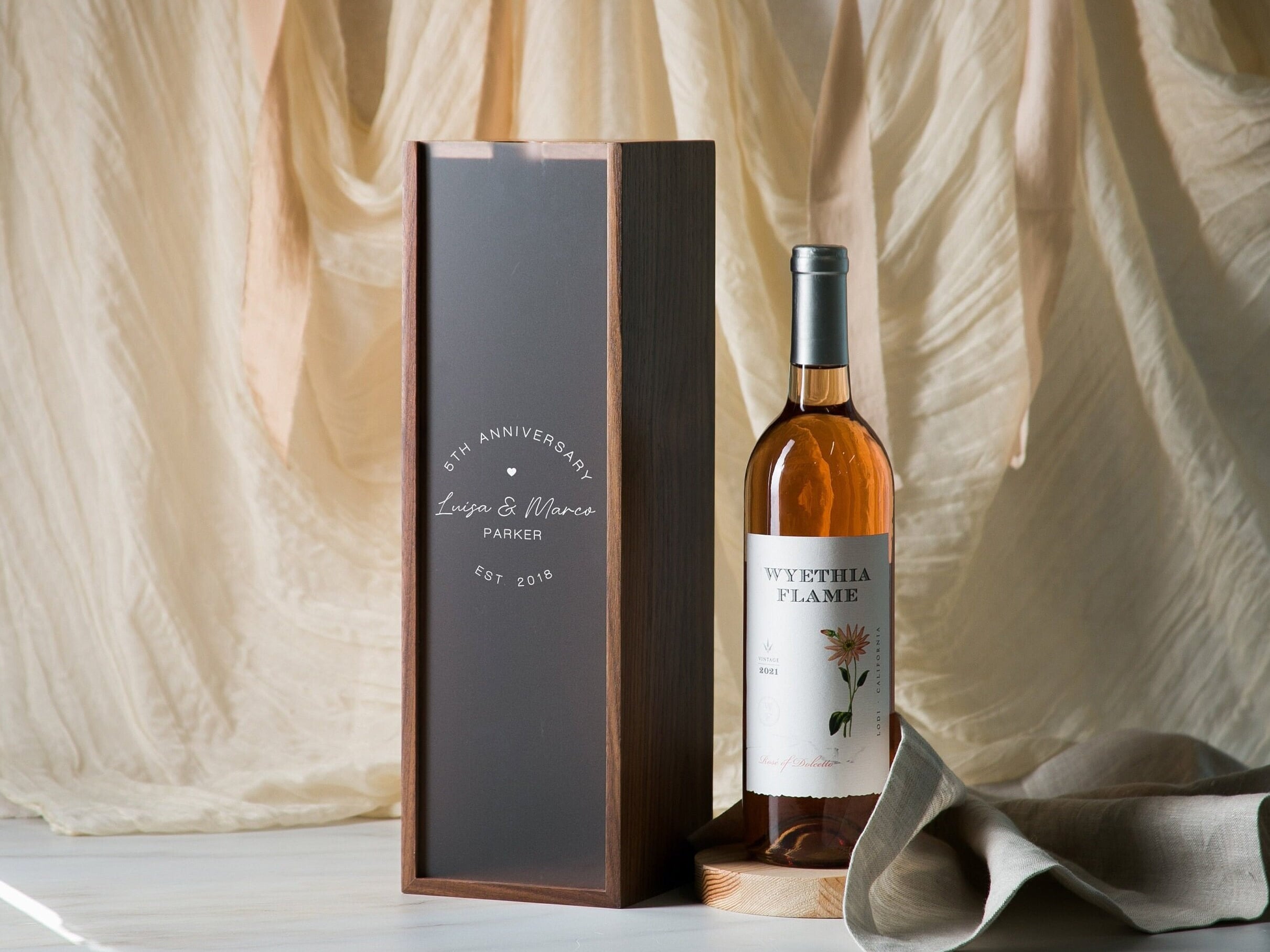 Acrylic Lid Wine Box (Design 5)