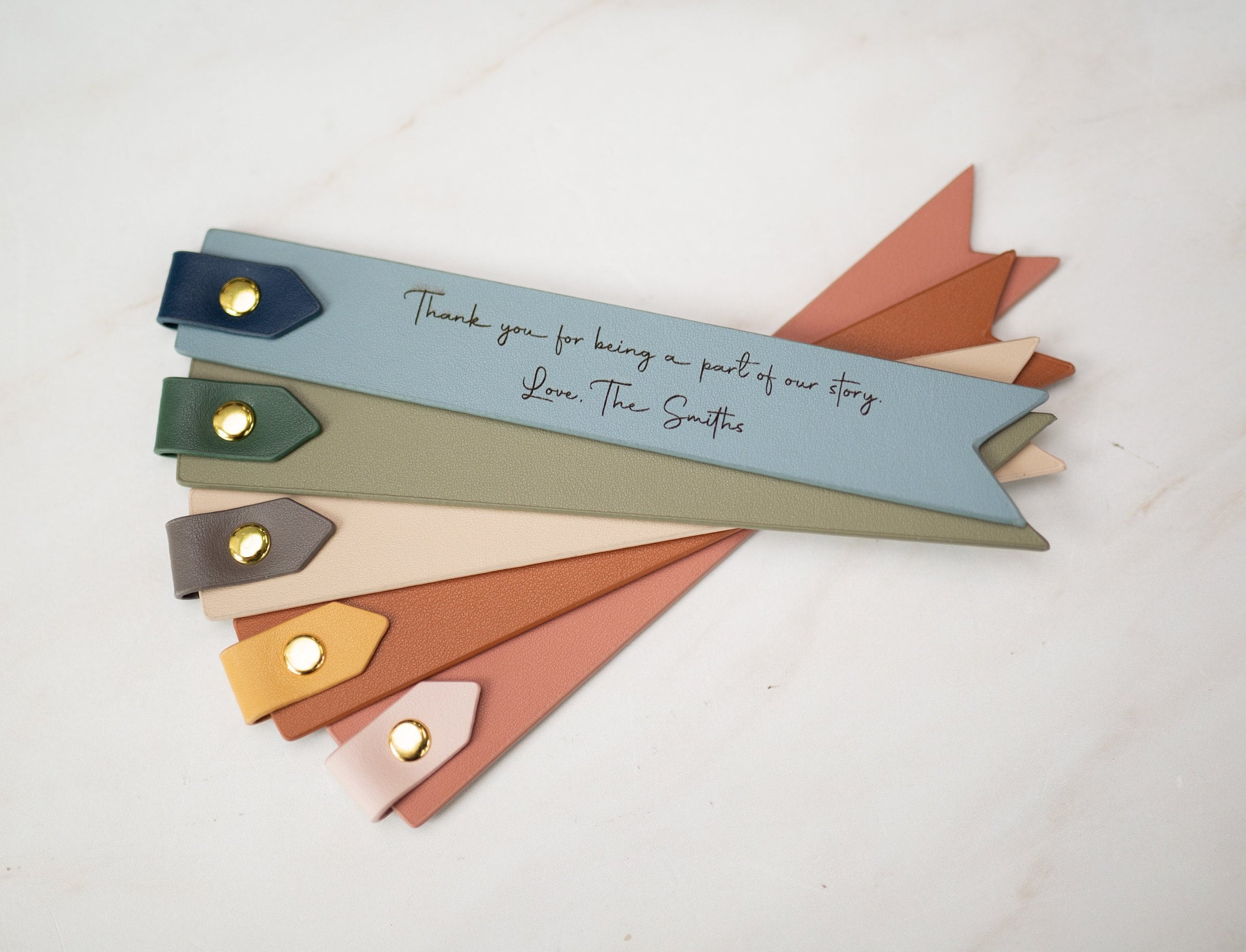 Engraved Leather Bookmark w/ Loop (D3)