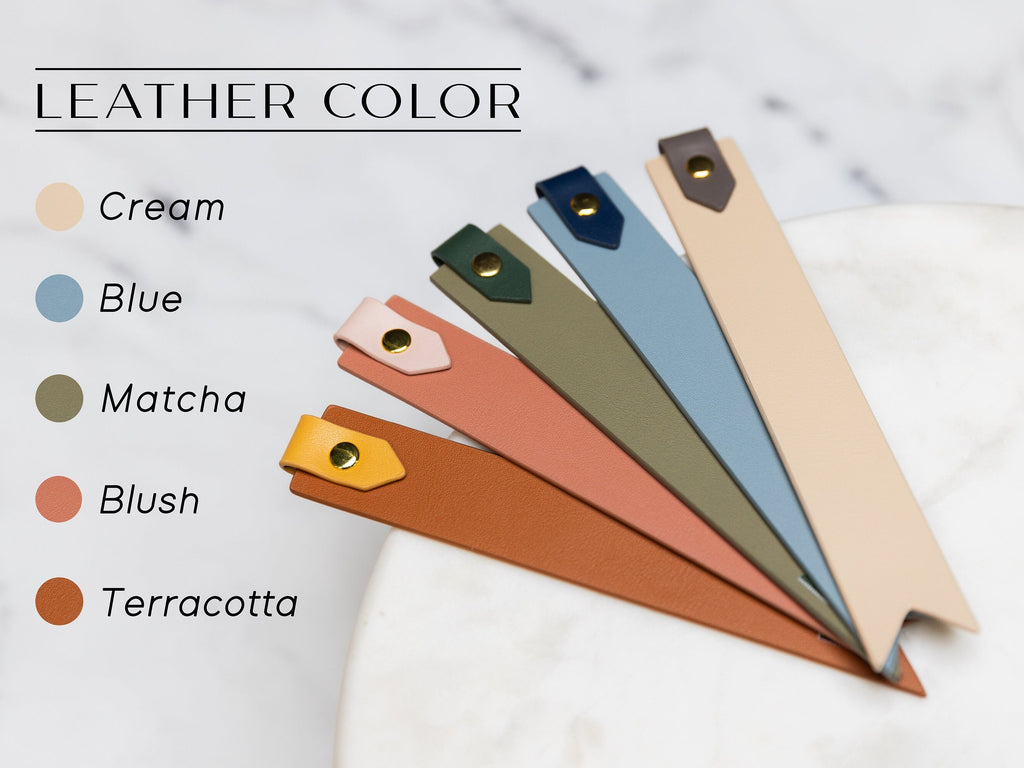 Engraved Leather Bookmark w/ Loop (D3)