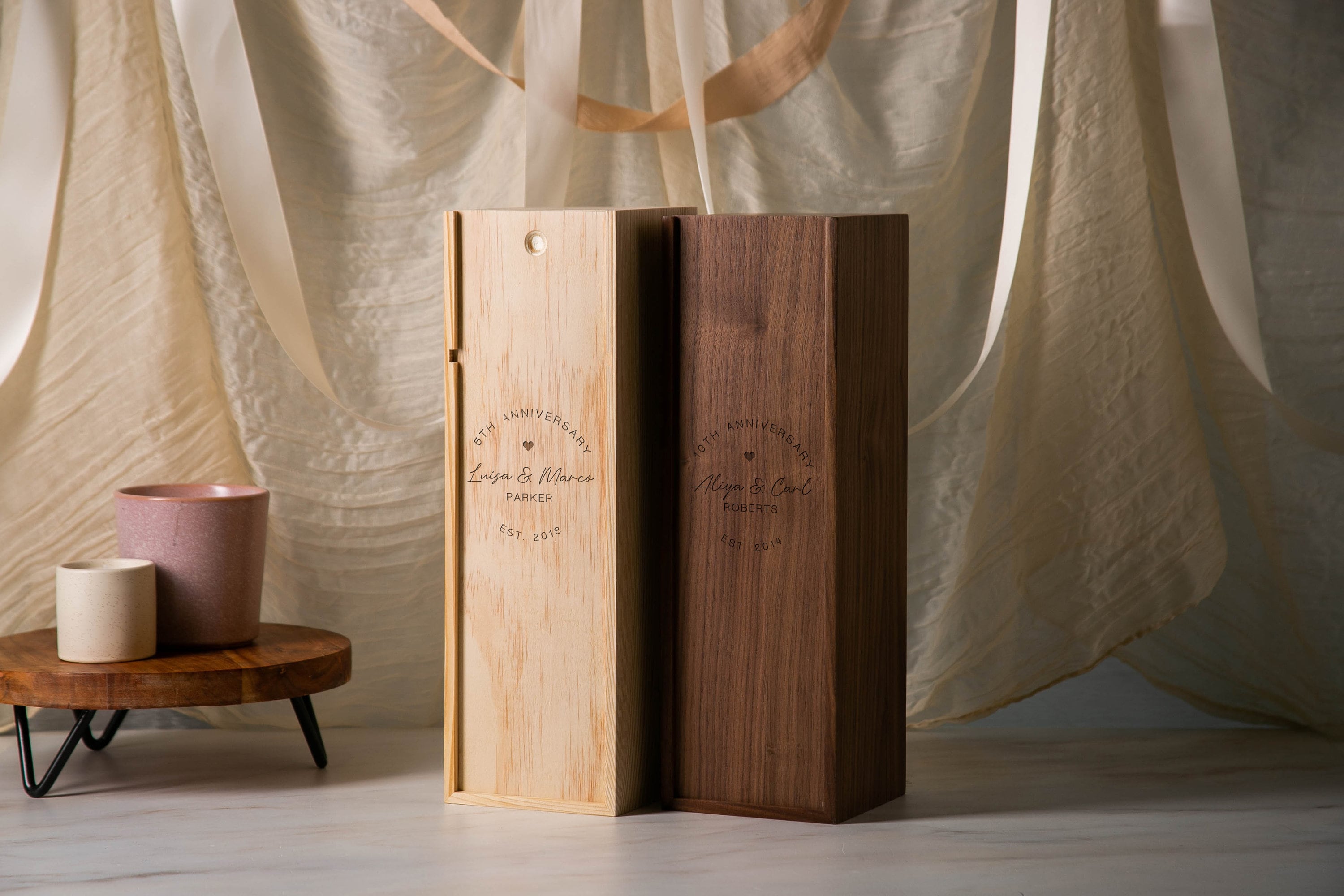 Wood Wine Box (Design 5)