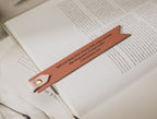 Engraved Leather Bookmark w/ Loop (D2)