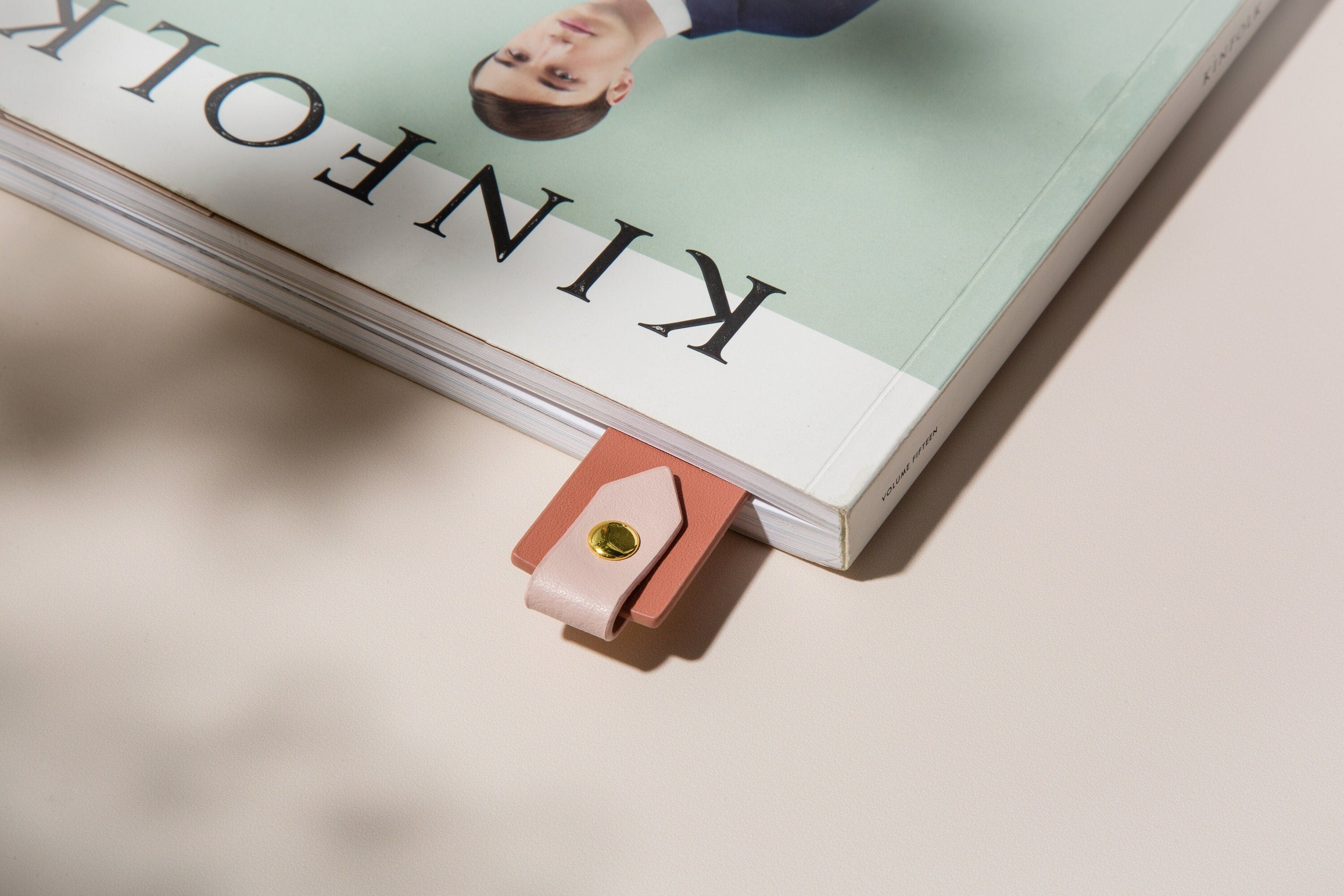 Personalized Leather Bookmark w/ Loop (Design 4)