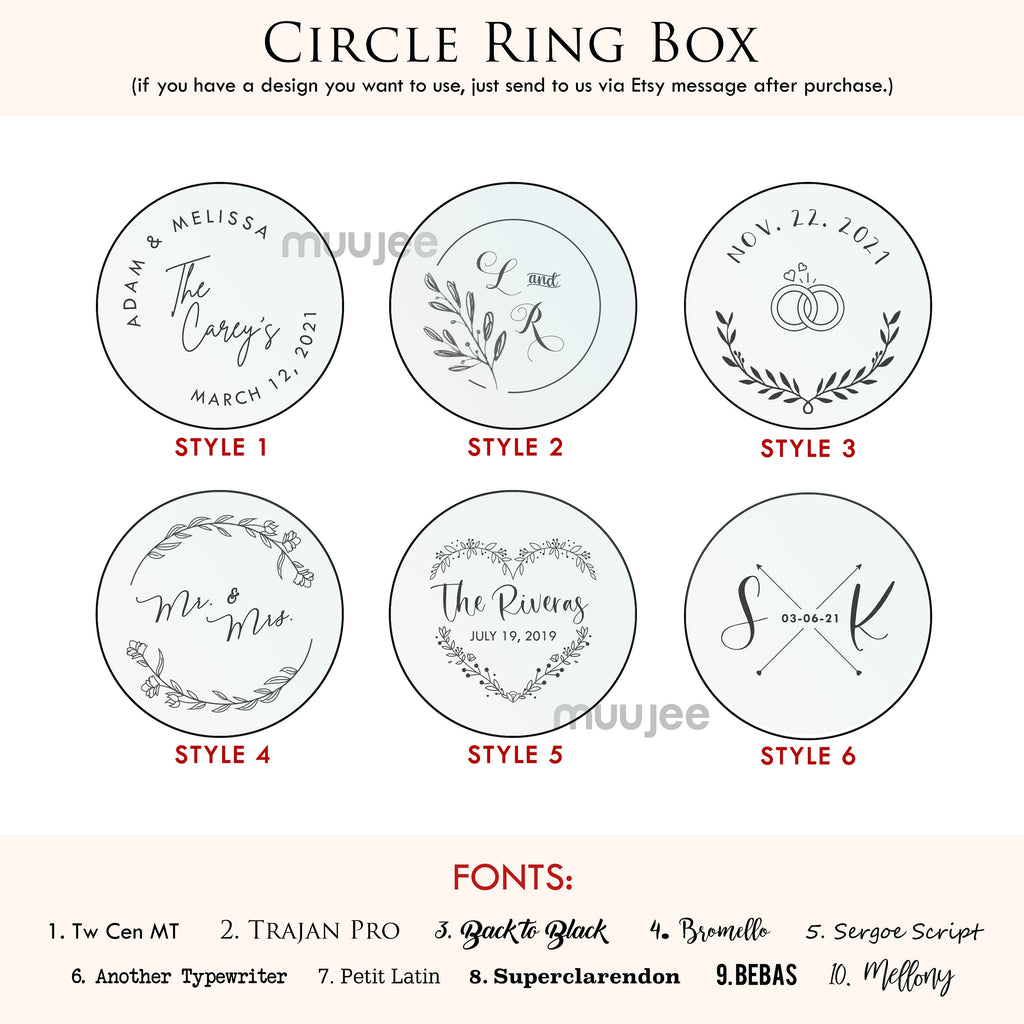 Clear Round Ring Box