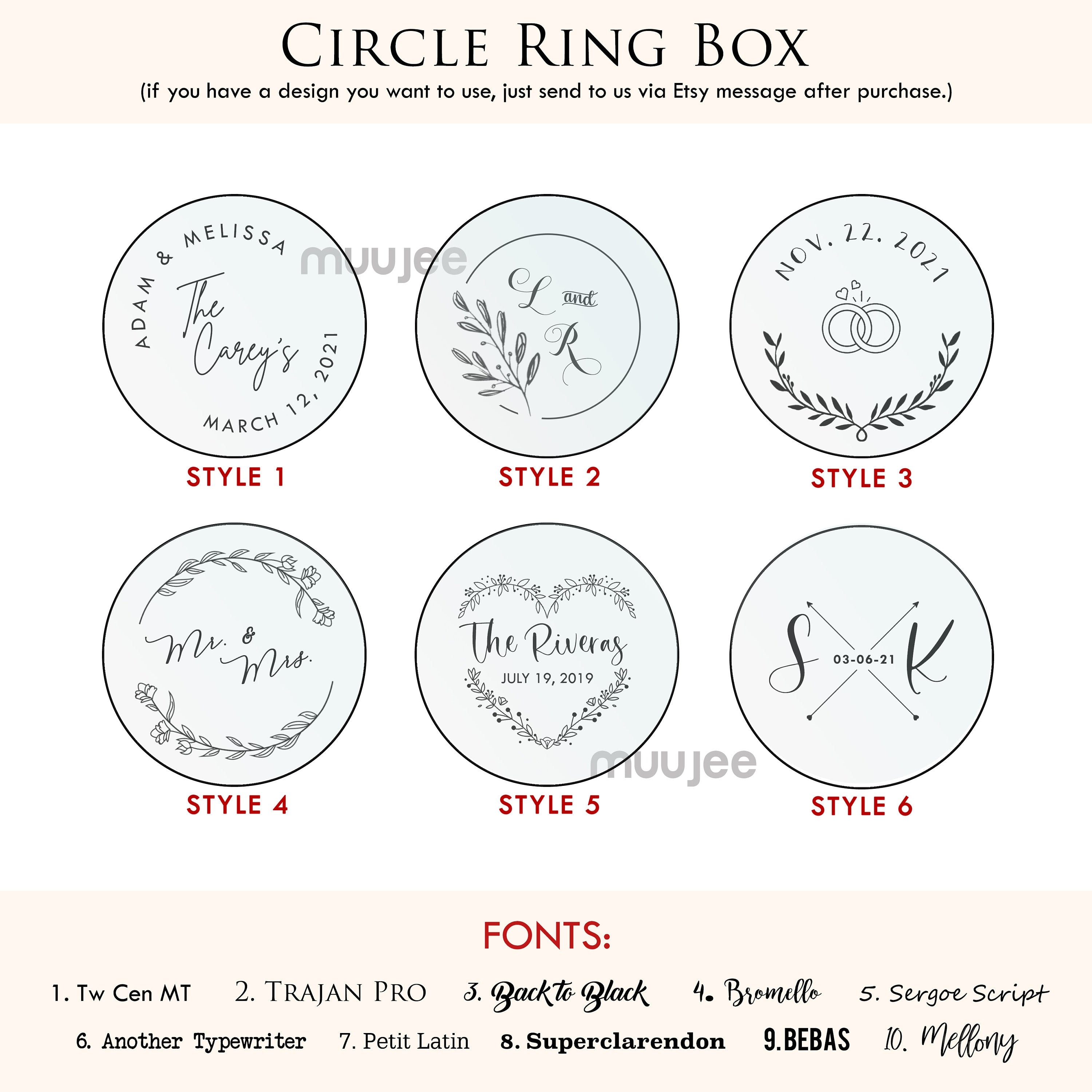 Clear Round Ring Box