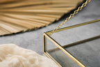 5x7" Gold Glass Photo Box - Baby Picture Keepsake Box