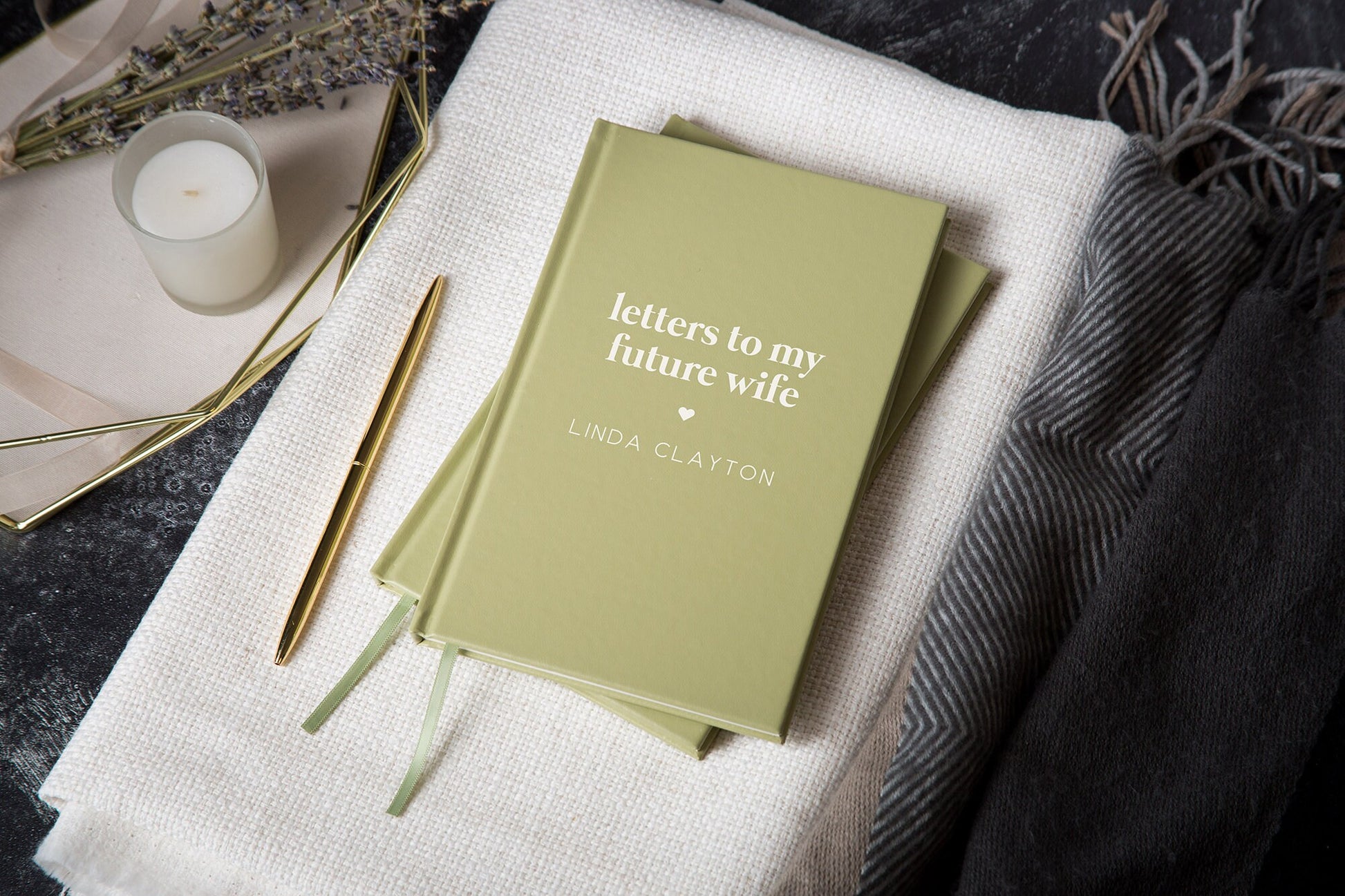 Letters to my Future Wife Husband Lined Notebook - Hard Cover Book, Custom Anniversary Gift, Personalized Engagement Gift, Wedding Day Note