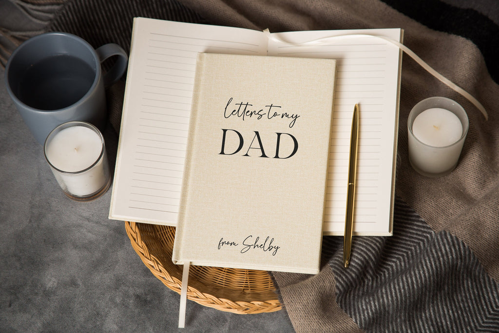 Letters to my Dad Lined Notebook - Hard Cover Book for Dad, Grief Loss Sympathy Journal, Father of the Bride Groom Wedding Thank You Gift