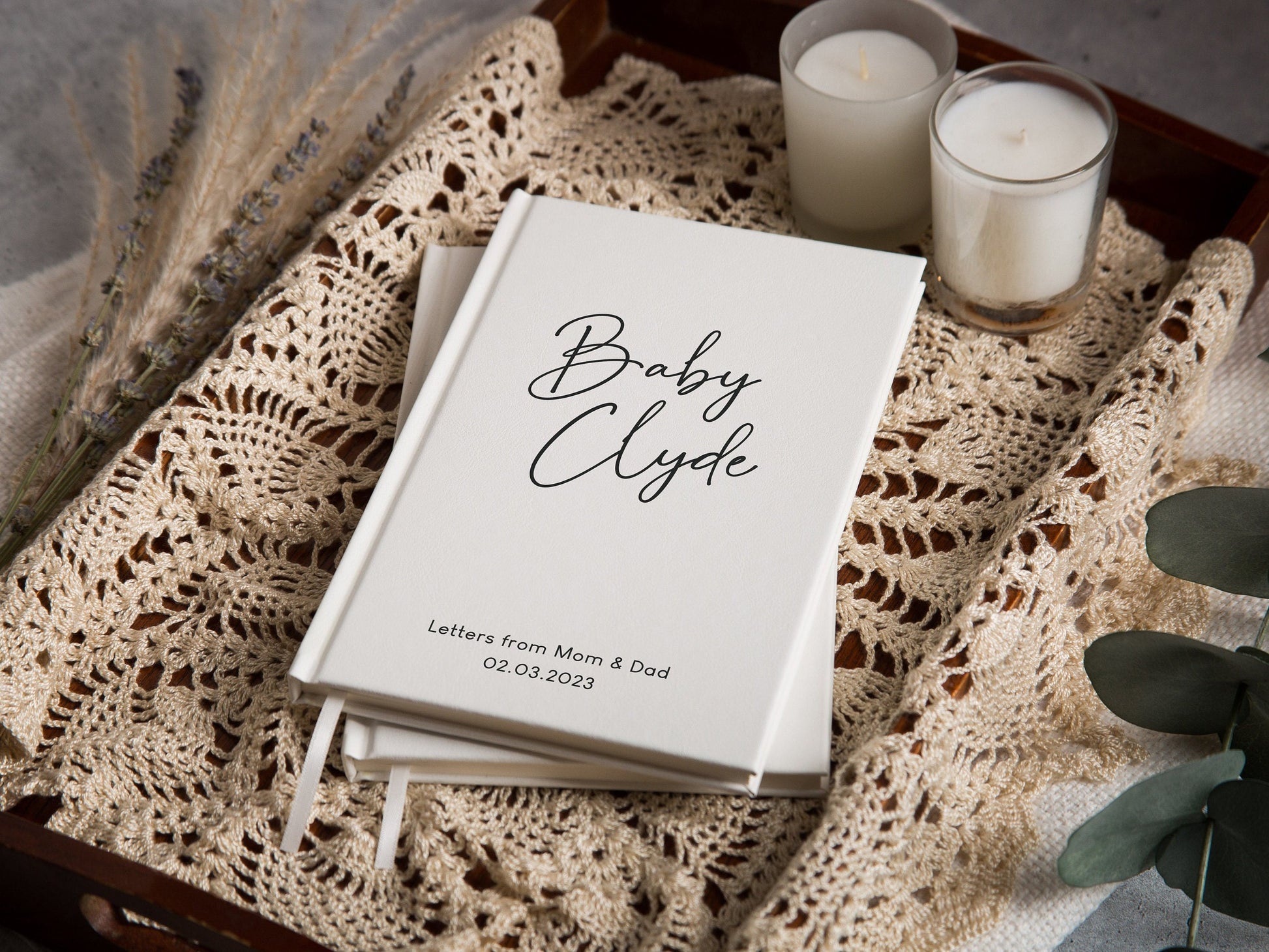 Letters to Baby Lined Notebook - Gift for Child, Letters from Mom and Dad, Custom Name Notebook, New Mpm Parent Gift, Hard Cover Diary
