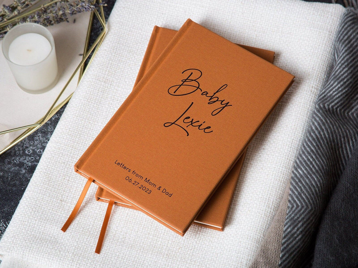 Letters to Baby Lined Notebook - Gift for Child, Letters from Mom and Dad, Custom Name Notebook, New Mpm Parent Gift, Hard Cover Diary