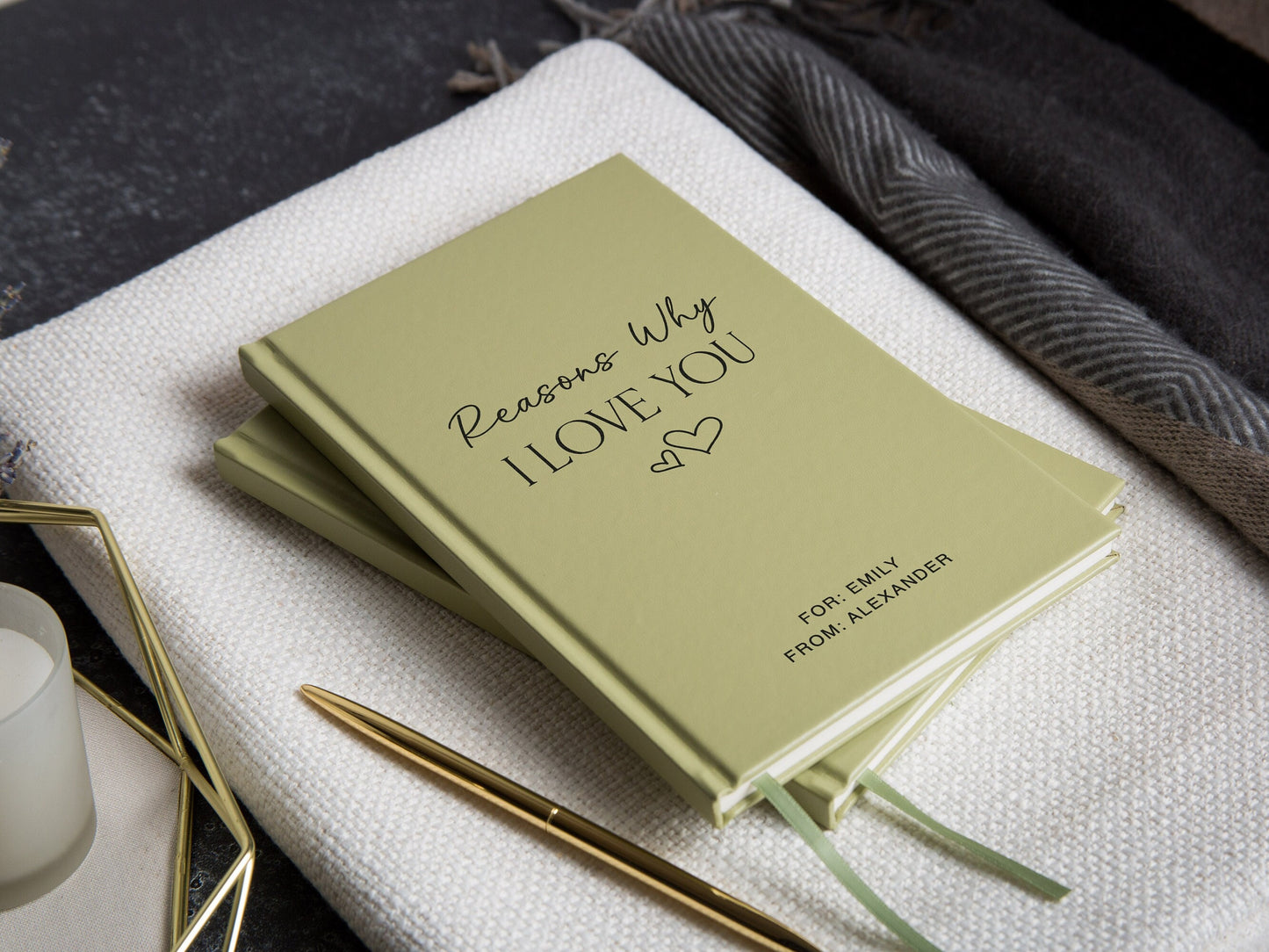 Reasons Why I Love You Lined Notebook - Hard Cover Journal for Husband Wife Birthday Anniversary, Words of Affirmation, Proposal Wedding Vow