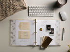 Wedding 3 Ring Linen Binder (Design 5)