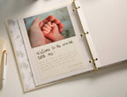 Self Stick Linen Photo Album Binder (Design 2) - DIY Refillable Blank Scrapbook, Family Milestones, College Memory Book