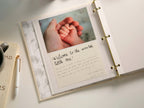 Self Stick Linen Photo Album Binder (Design 4) - DIY Refillable Blank Picture Book, Family Scrapbook, College Teacher Gift