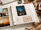 Self Stick Linen Photo Album Binder (D8) - Wedding Album Scrapbook Picture Memory Book For DIY Bride To Be 12th Anniversary Gift Couples