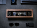 Wide Wood Watch Box (Design 10) - Custom Watch Storage Display Case with Glass Lid Watch Enthusiast Gift for Men Groom Husband Boyfriend Son