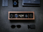 Wide Wood Watch Box (Design 2) - Personalized Watch Display Case Storage for Men Dad Husband Boyfriend Fiancé Father In Law, Teacher Gift
