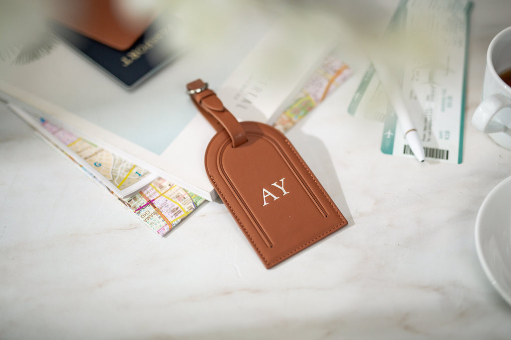 Embossed Luggage Tag - Custom Monogrammed Suitcase Tag, Travel Essentials, Diaper Bag Name Tags, retirement birthday wedding travel gifts